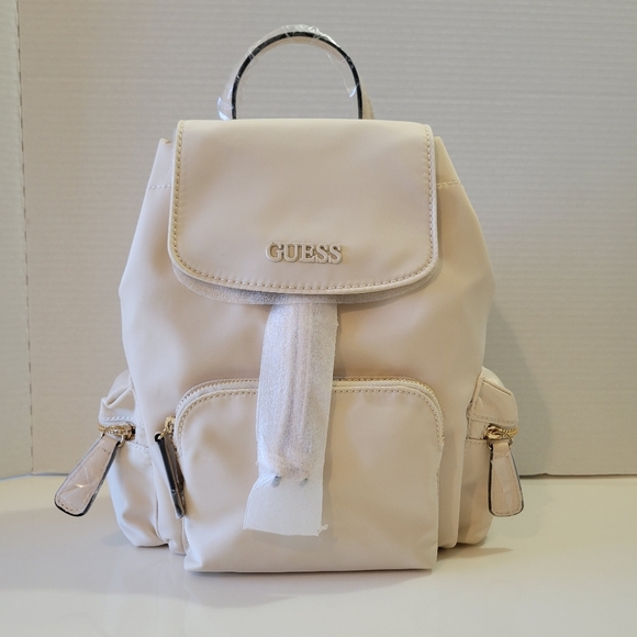 Guess Handbags - NWT Guess Women Cream Pippen Backpack